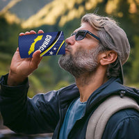 Curacao Flag Day 4 in 1 Can Cooler Tumbler Korsou Map Simple Style