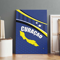 Curacao Flag Day Canvas Wall Art Korsou Map Simple Style