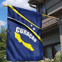 Curacao Flag Day Garden Flag Korsou Map Simple Style