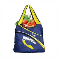 Curacao Flag Day Grocery Bag Korsou Map Simple Style