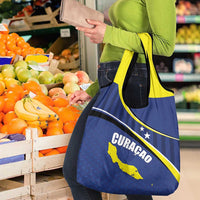 Curacao Flag Day Grocery Bag Korsou Map Simple Style