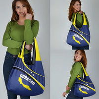 Curacao Flag Day Grocery Bag Korsou Map Simple Style