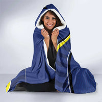 Curacao Flag Day Hooded Blanket Korsou Map Simple Style