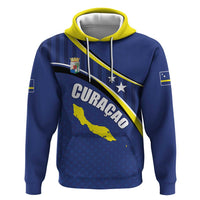Curacao Flag Day Hoodie Korsou Map Simple Style