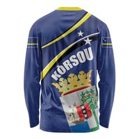 Curacao Flag Day Long Sleeve Shirt Korsou Map Simple Style