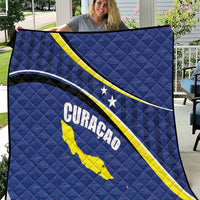 Curacao Flag Day Quilt Korsou Map Simple Style