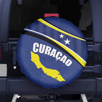 Curacao Flag Day Spare Tire Cover Korsou Map Simple Style