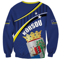 Curacao Flag Day Sweatshirt Korsou Map Simple Style