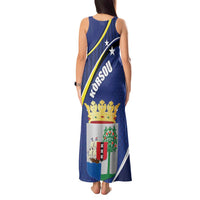 Curacao Flag Day Tank Maxi Dress Korsou Map Simple Style