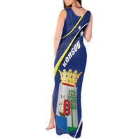 Curacao Flag Day Tank Maxi Dress Korsou Map Simple Style