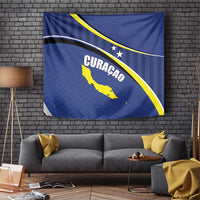 Curacao Flag Day Tapestry Korsou Map Simple Style