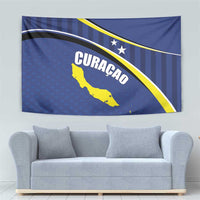 Curacao Flag Day Tapestry Korsou Map Simple Style