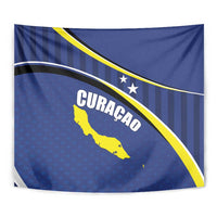 Curacao Flag Day Tapestry Korsou Map Simple Style