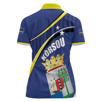 Curacao Flag Day Women Polo Shirt Korsou Map Simple Style