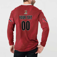 Custom Trinidad and Tobago Rugby Button Sweatshirt Come On Calypso Warriors
