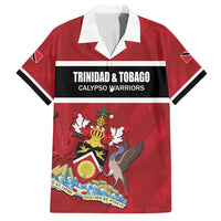 Custom Trinidad and Tobago Rugby Family Matching Off Shoulder Short Dress and Hawaiian Shirt Come On Calypso Warriors