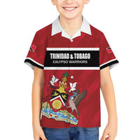 Custom Trinidad and Tobago Rugby Family Matching Short Sleeve Bodycon Dress and Hawaiian Shirt Come On Calypso Warriors