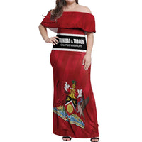 Custom Trinidad and Tobago Rugby Off Shoulder Maxi Dress Come On Calypso Warriors