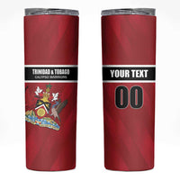 Custom Trinidad and Tobago Rugby Skinny Tumbler Come On Calypso Warriors