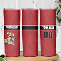 Custom Trinidad and Tobago Rugby Skinny Tumbler Come On Calypso Warriors