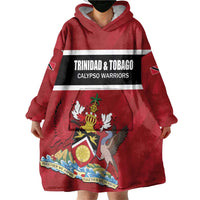 Custom Trinidad and Tobago Rugby Wearable Blanket Hoodie Come On Calypso Warriors