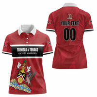Custom Trinidad and Tobago Rugby Women Polo Shirt Come On Calypso Warriors