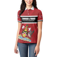Custom Trinidad and Tobago Rugby Women Polo Shirt Come On Calypso Warriors