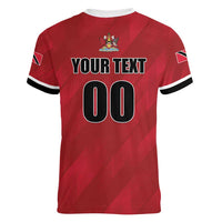 Custom Trinidad and Tobago Rugby Women V-Neck T-Shirt Come On Calypso Warriors