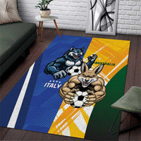 Italy And Australia Soccer Area Rug Gli Azzurri Vs Socceroos