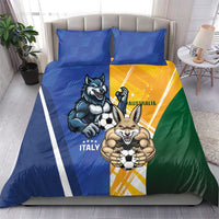 Italy And Australia Soccer Bedding Set Gli Azzurri Vs Socceroos
