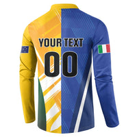 Custom Italy And Australia Soccer Button Sweatshirt Gli Azzurri Vs Socceroos