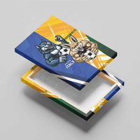 Italy And Australia Soccer Canvas Wall Art Gli Azzurri Vs Socceroos