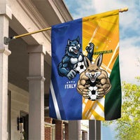 Italy And Australia Soccer Garden Flag Gli Azzurri Vs Socceroos