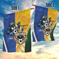 Italy And Australia Soccer Garden Flag Gli Azzurri Vs Socceroos