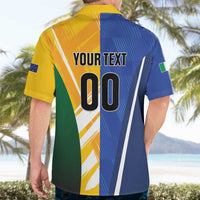 Custom Italy And Australia Soccer Hawaiian Shirt Gli Azzurri Vs Socceroos