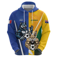 Custom Italy And Australia Soccer Hoodie Gli Azzurri Vs Socceroos