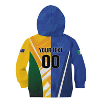 Custom Italy And Australia Soccer Kid Hoodie Gli Azzurri Vs Socceroos