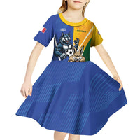 Custom Italy And Australia Soccer Kid Short Sleeve Dress Gli Azzurri Vs Socceroos