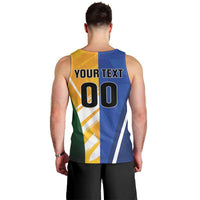 Custom Italy And Australia Soccer Men Tank Top Gli Azzurri Vs Socceroos