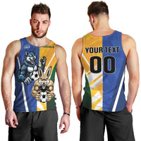 Custom Italy And Australia Soccer Men Tank Top Gli Azzurri Vs Socceroos