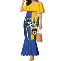 Custom Italy And Australia Soccer Mermaid Dress Gli Azzurri Vs Socceroos