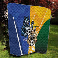 Italy And Australia Soccer Quilt Gli Azzurri Vs Socceroos