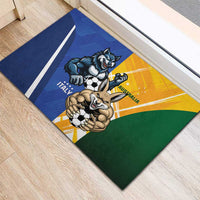 Italy And Australia Soccer Rubber Doormat Gli Azzurri Vs Socceroos