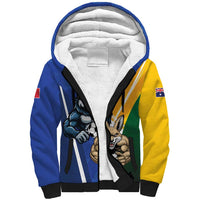 Custom Italy And Australia Soccer Sherpa Hoodie Gli Azzurri Vs Socceroos