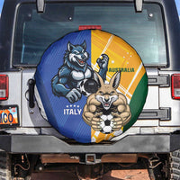 Italy And Australia Soccer Spare Tire Cover Gli Azzurri Vs Socceroos