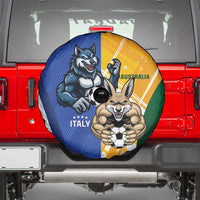 Italy And Australia Soccer Spare Tire Cover Gli Azzurri Vs Socceroos