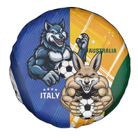 Italy And Australia Soccer Spare Tire Cover Gli Azzurri Vs Socceroos