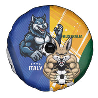 Italy And Australia Soccer Spare Tire Cover Gli Azzurri Vs Socceroos