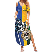 Custom Italy And Australia Soccer Summer Maxi Dress Gli Azzurri Vs Socceroos