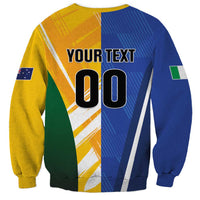 Custom Italy And Australia Soccer Sweatshirt Gli Azzurri Vs Socceroos